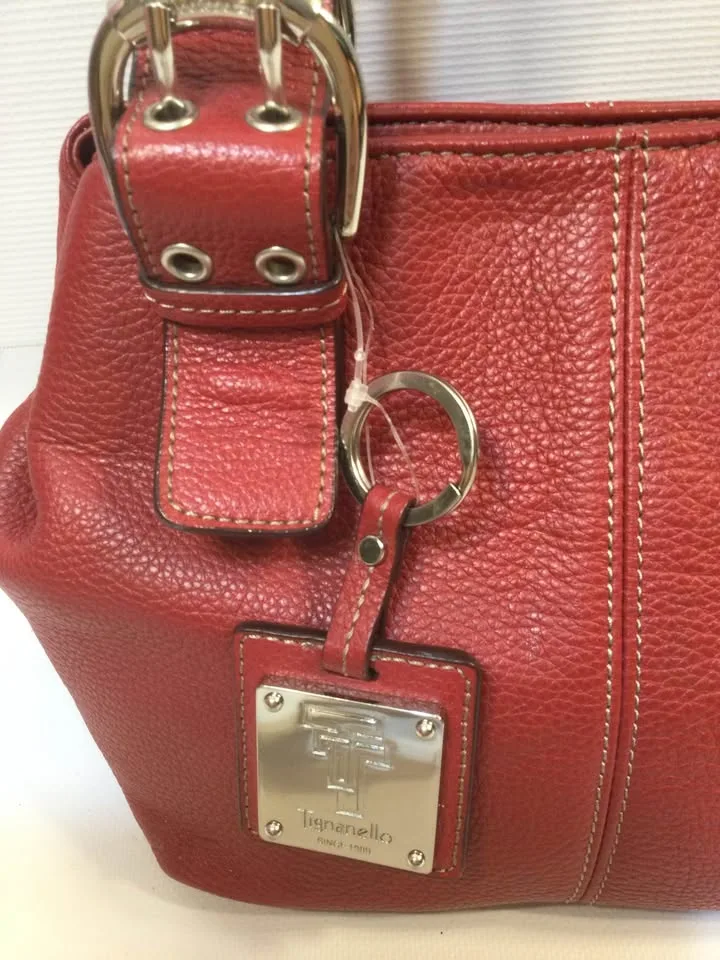 🥕TIGNANELLO Red Leather Handbag image indicator(2)