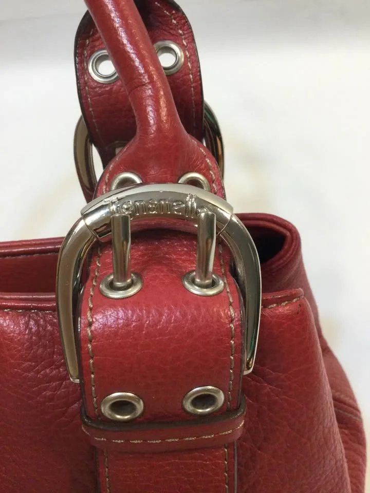 🥕TIGNANELLO Red Leather Handbag image indicator(6)