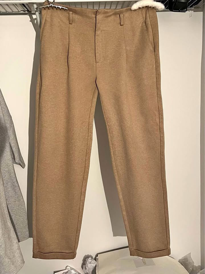 (Retail $149)Hazelnut-colored Wool Blend Tapered Pants - photo 2