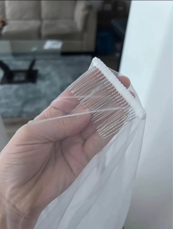 Soft white or ivory Blusher fingertip Veil image indicator(5)