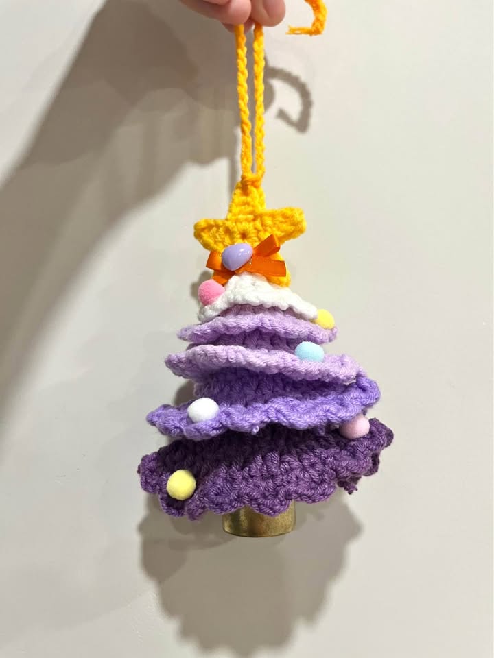 Christmas Crochet Tree Ornament with Bell