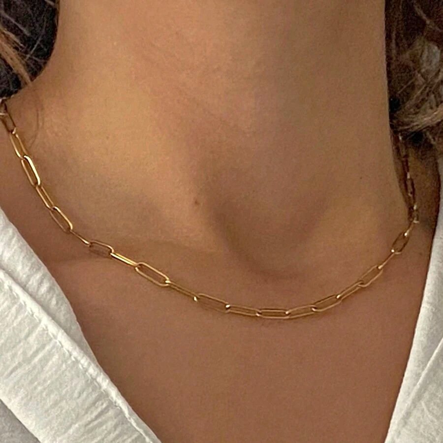 Chunky Geometric Chain Necklace