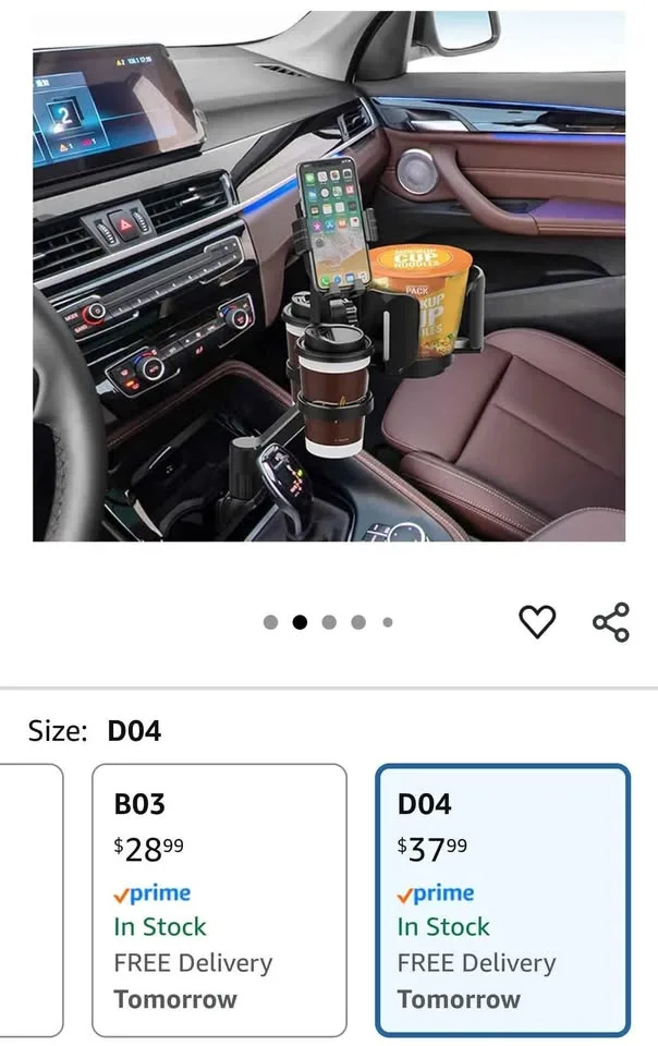 4-in-1 Car Expander with Dual Cup Holder image indicator(5)