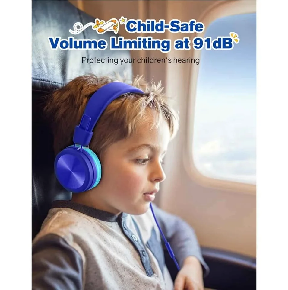 Set of two Kids Headphones with Microphone - 91dB Safe image indicator(2)