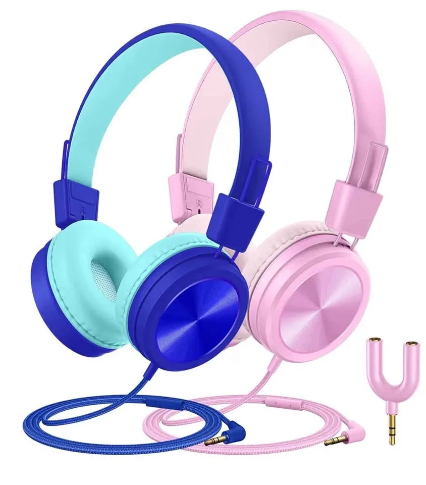 Set of two Kids Headphones with Microphone - 91dB Safe image indicator(3)