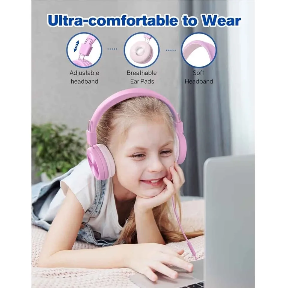 Set of two Kids Headphones with Microphone - 91dB Safe image indicator(4)