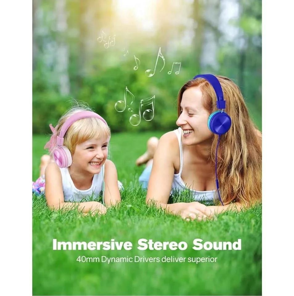 Set of two Kids Headphones with Microphone - 91dB Safe image indicator(5)