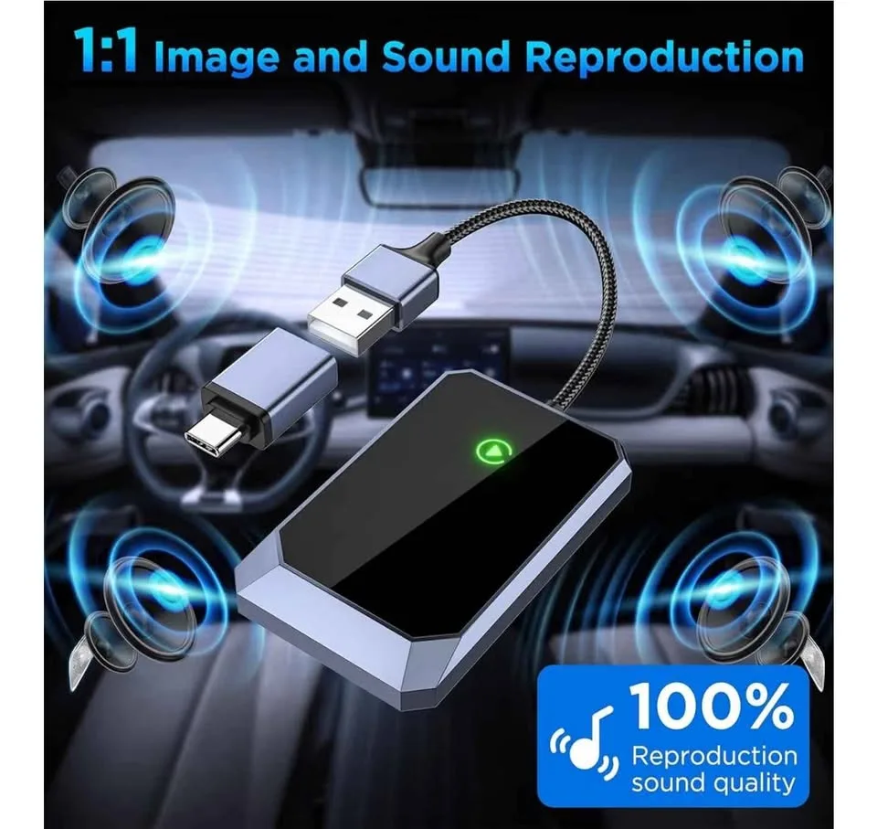 Wireless Carplay Adapter, Converts Wired to Wireless image indicator(2)