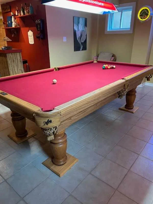 Used 4x8 Dufferin 1" Italian slate pool snooker ALEX BILLIA image indicator(4)