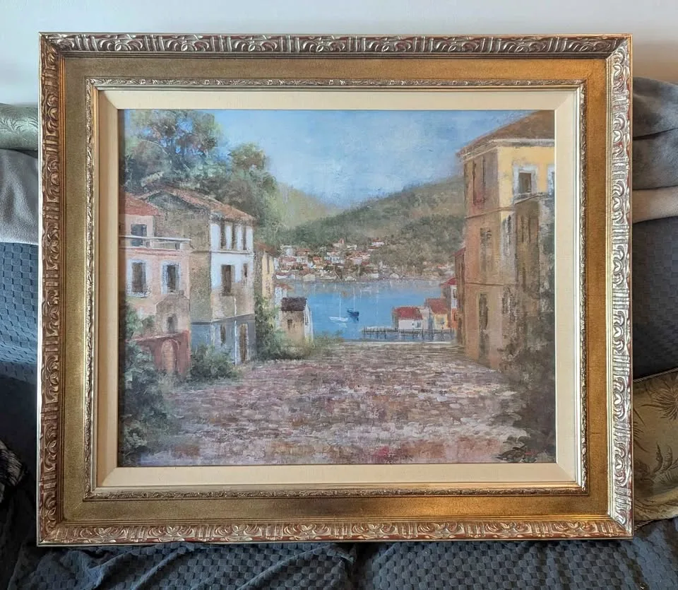 Oil Painting- Cobblestreet - Michael Longo - Oil on Canvas thumbnail