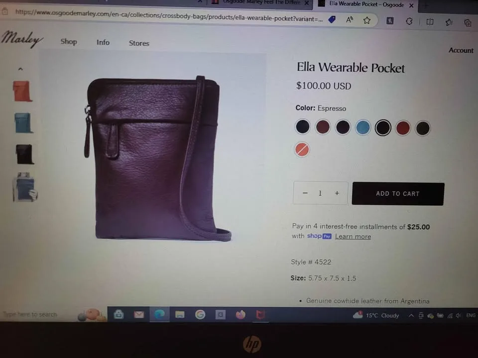 Black Osgoode Marley Leather Purse $50 OBO image indicator(5)