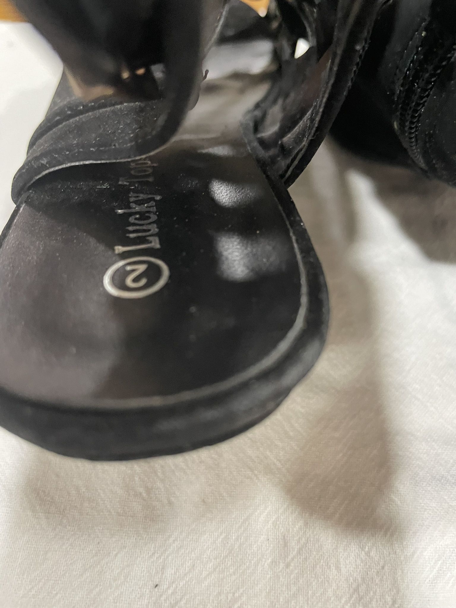 Lucky Top Size 2 Girls Black Dress Sandals - photo 3