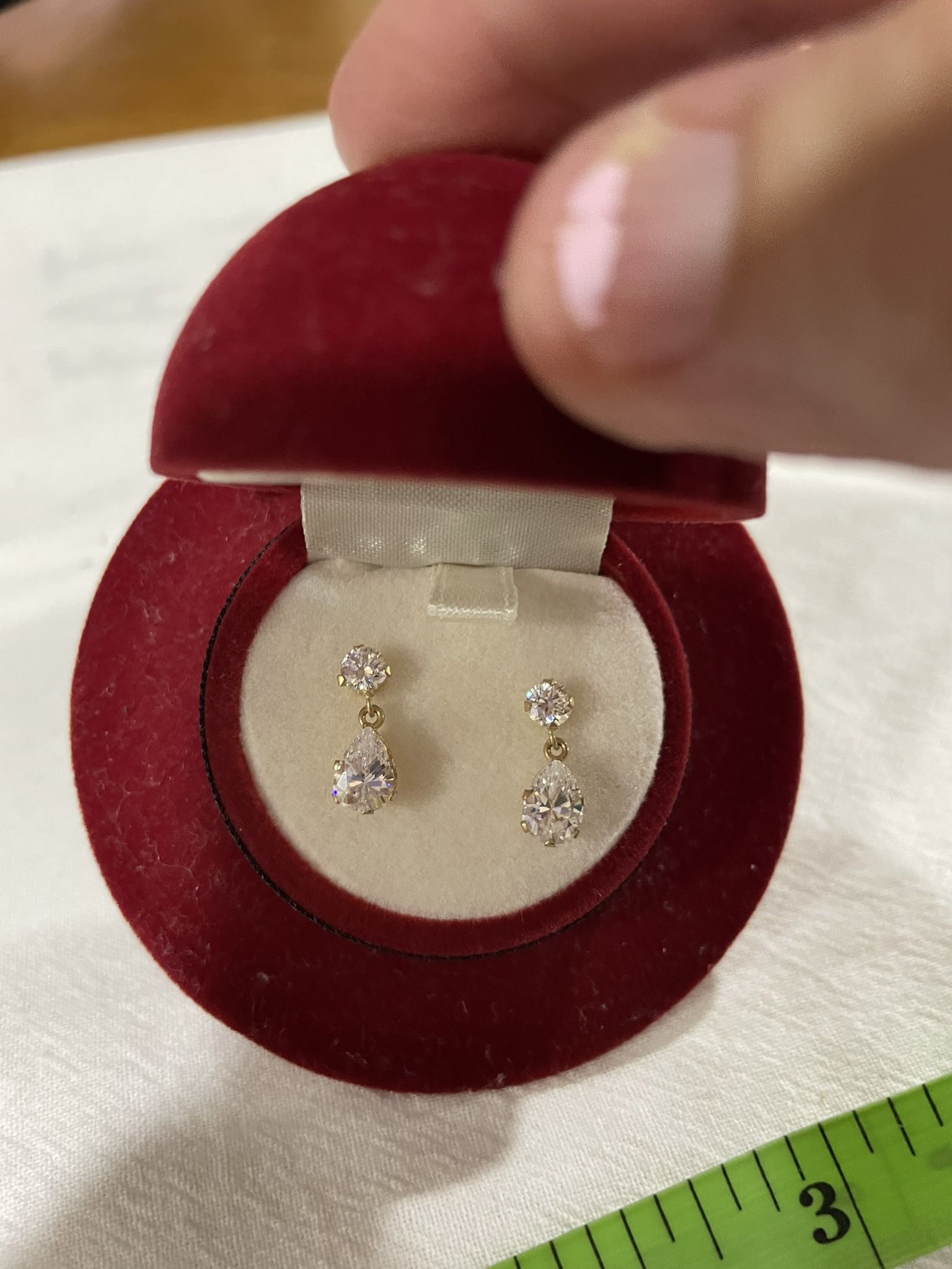 Rhinestone Small dangle Pierced Earrings - photo 2