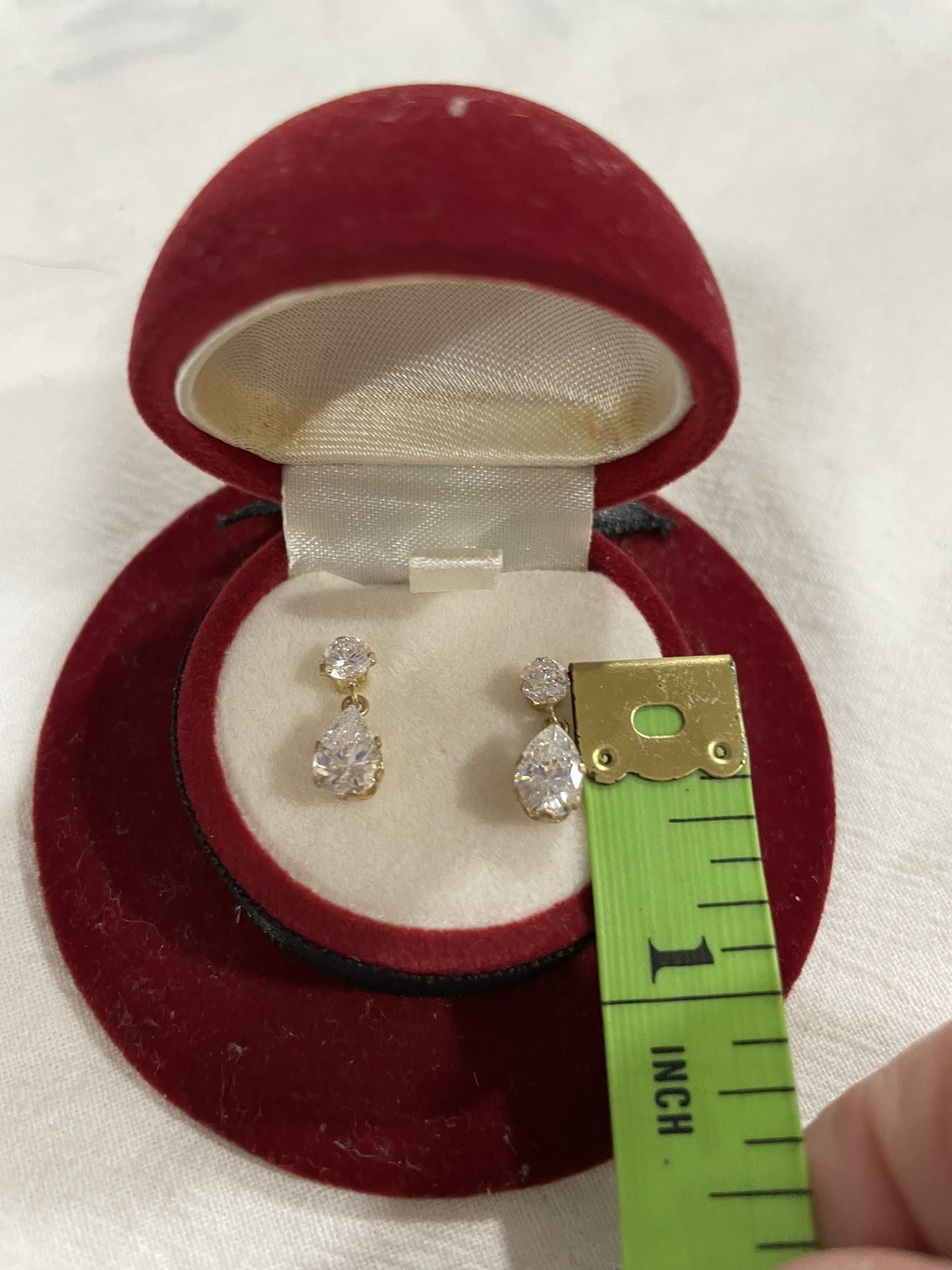 Rhinestone Small dangle Pierced Earrings - photo 3