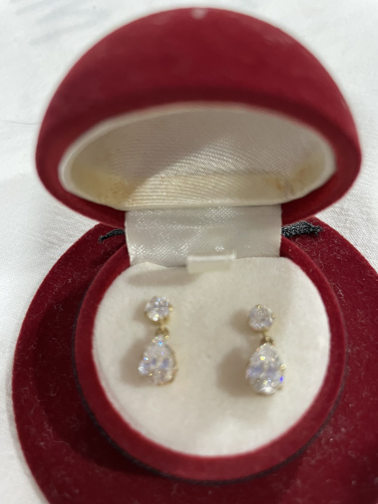 Rhinestone Small dangle Pierced Earrings - photo 4