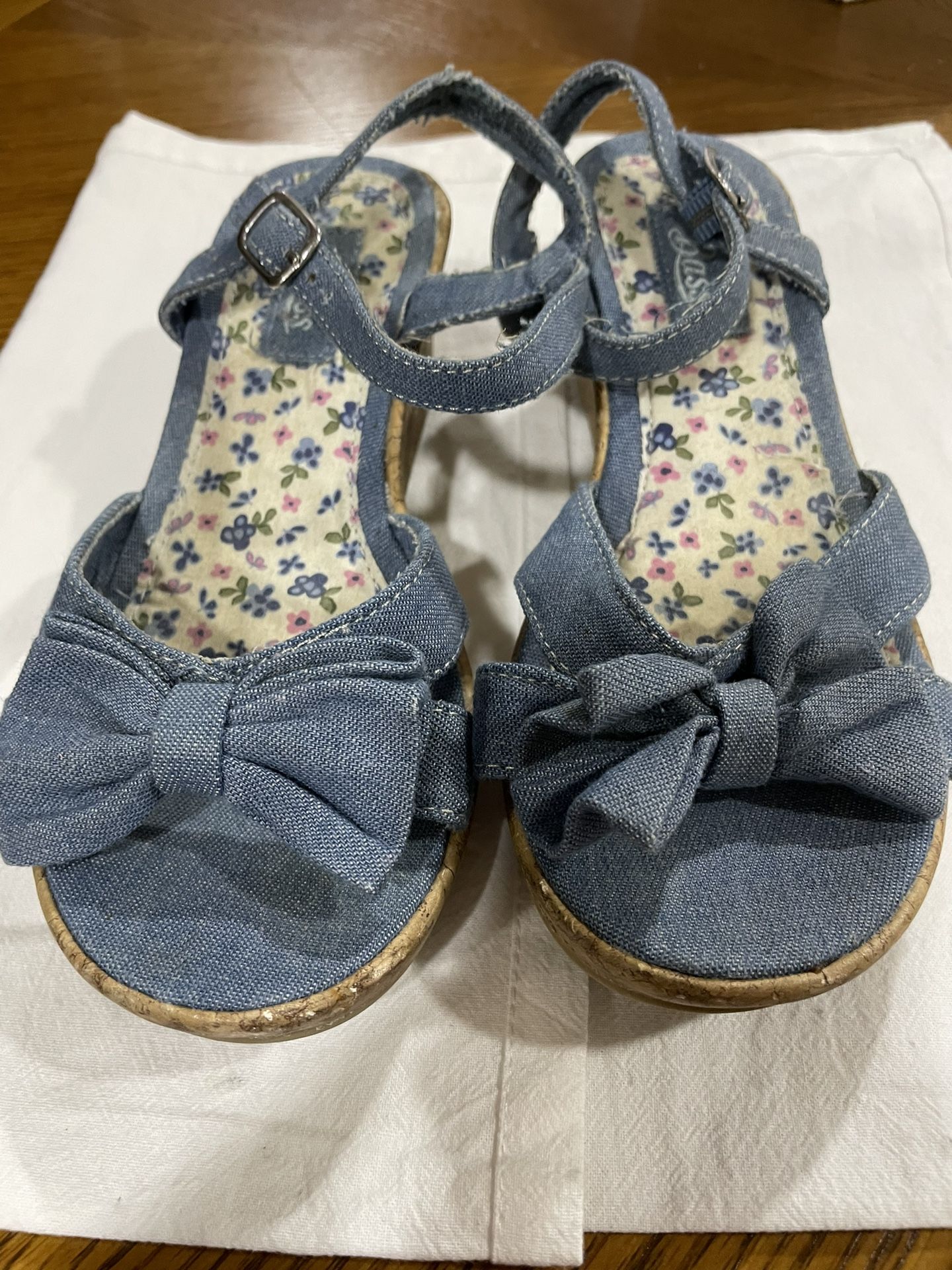 Girls Size 2 Denim Sandals