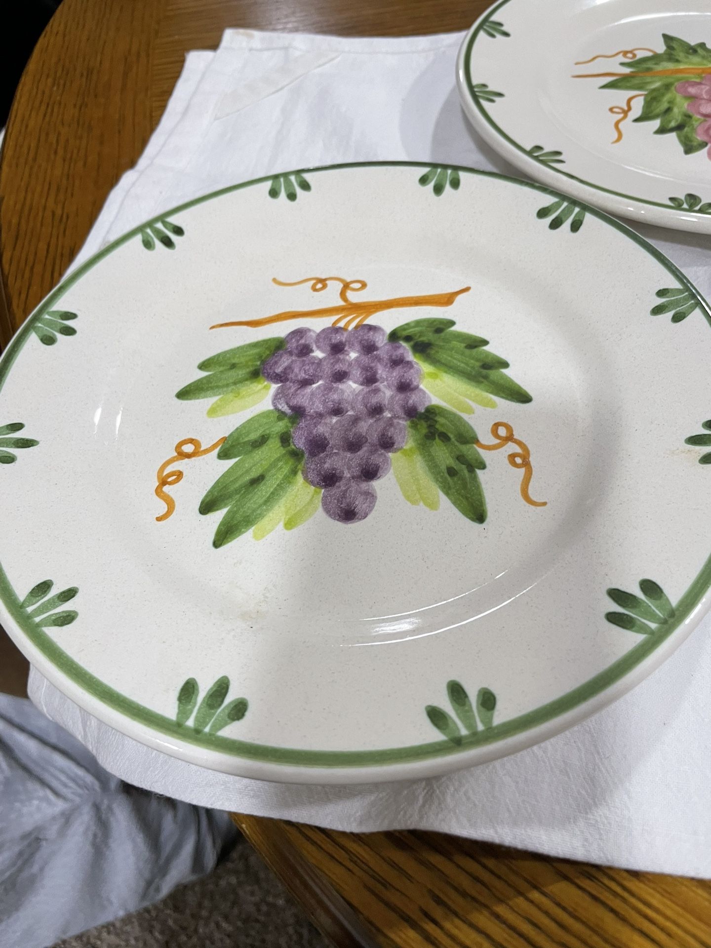 De Conimbrigo Set Of 3 Portugal Grapes Fruit Wall Plates - photo 5