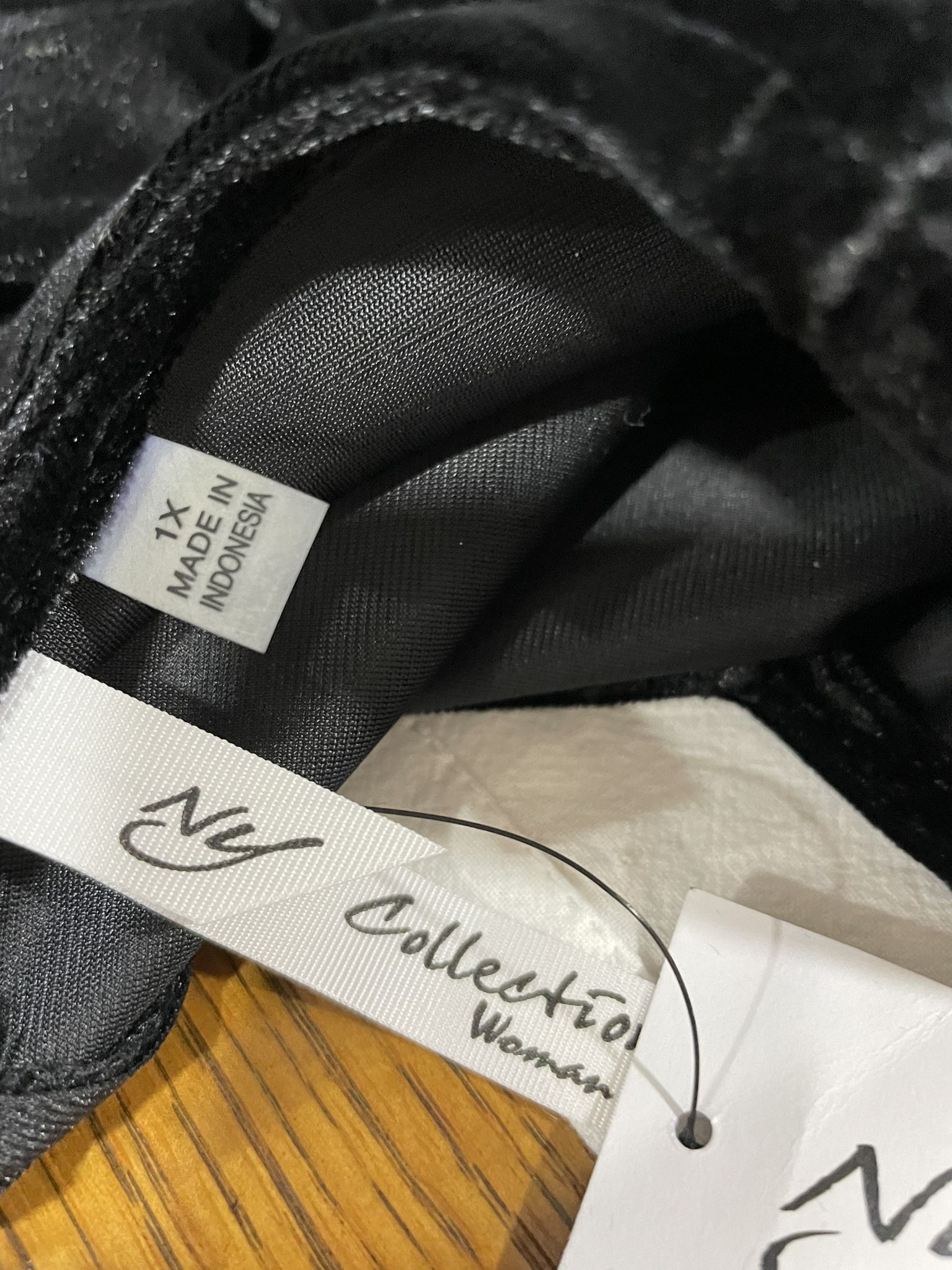 NY Collection- Jet Black Velvet Jumpsuit - photo 2