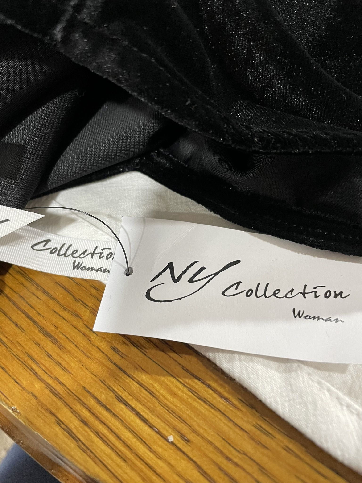 NY Collection- Jet Black Velvet Jumpsuit - photo 3