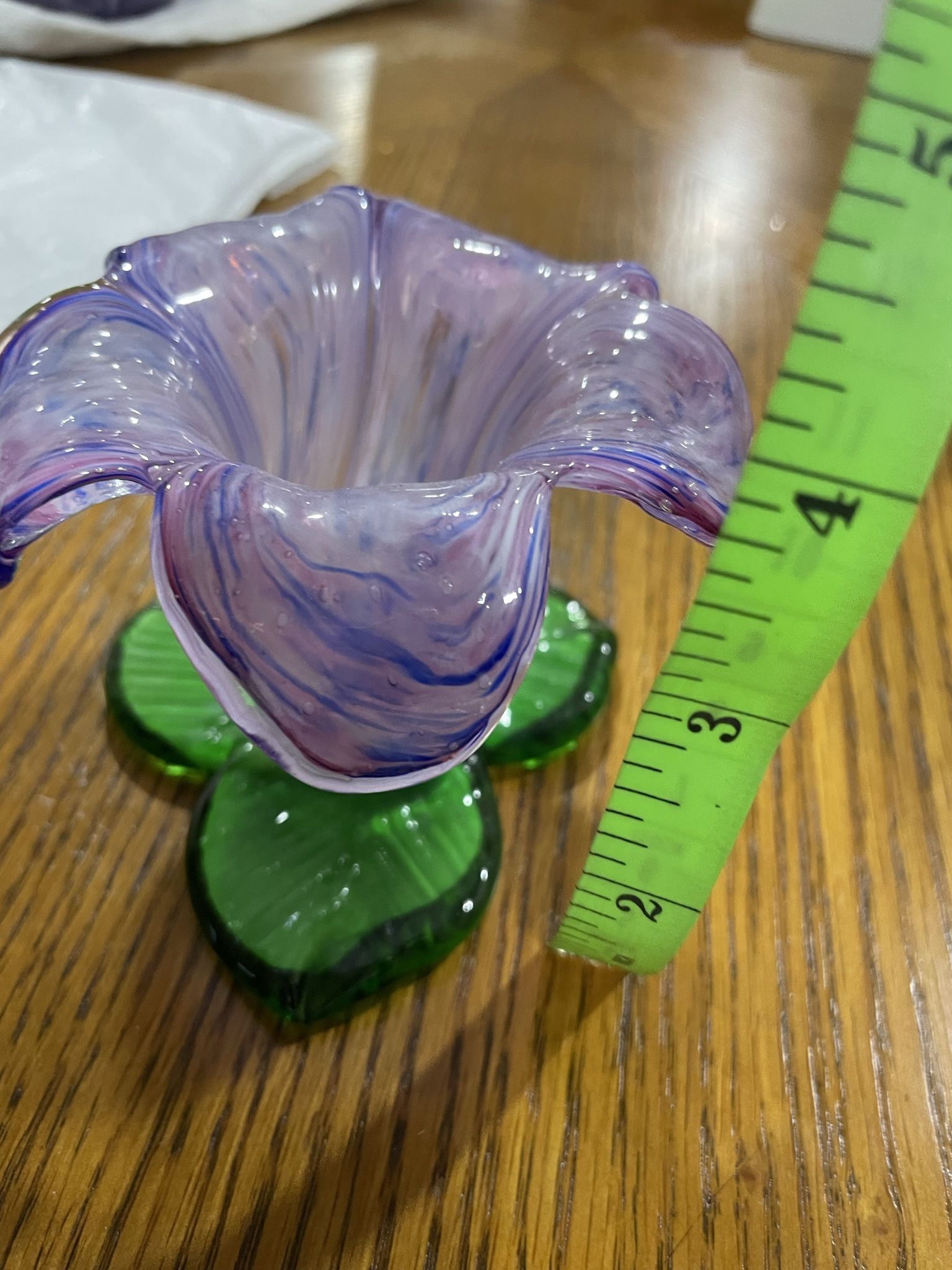 Hand Blown Purple Variegated Vase - photo 4