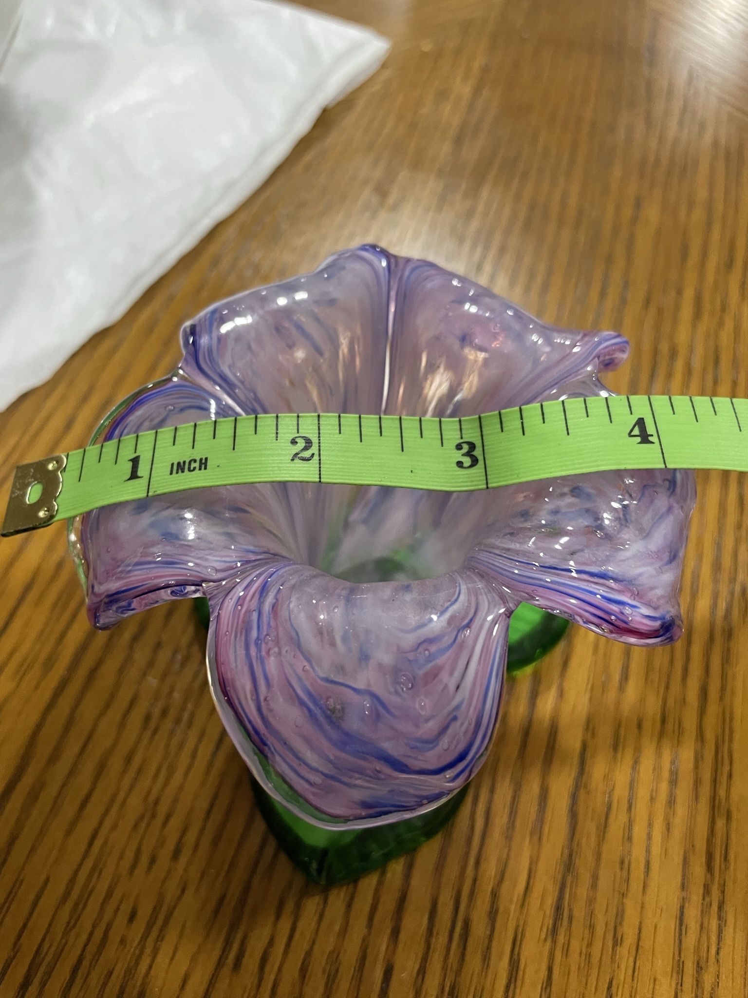 Hand Blown Purple Variegated Vase - photo 5