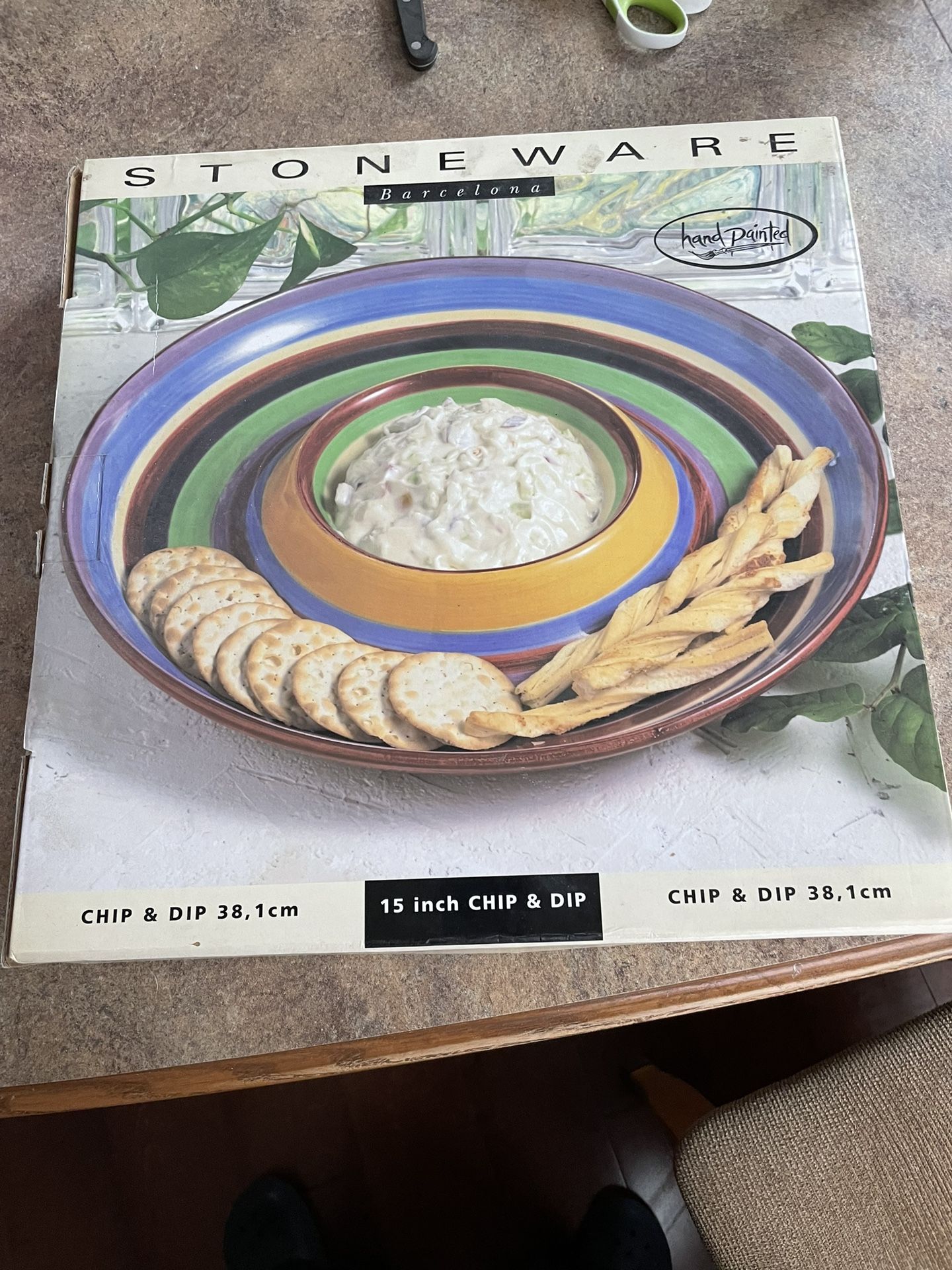 Barcelona Stoneware Chip & Dip Bowl