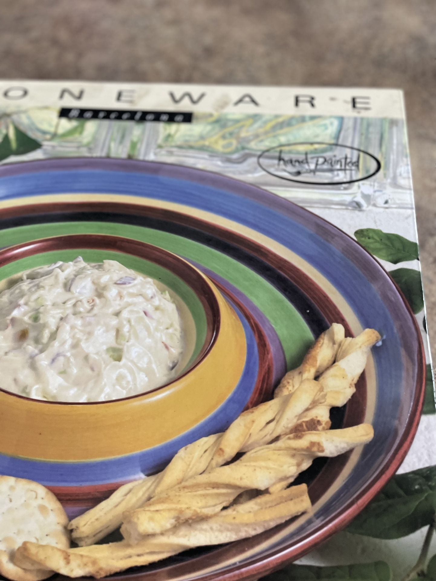 Barcelona Stoneware Chip & Dip Bowl - photo 2