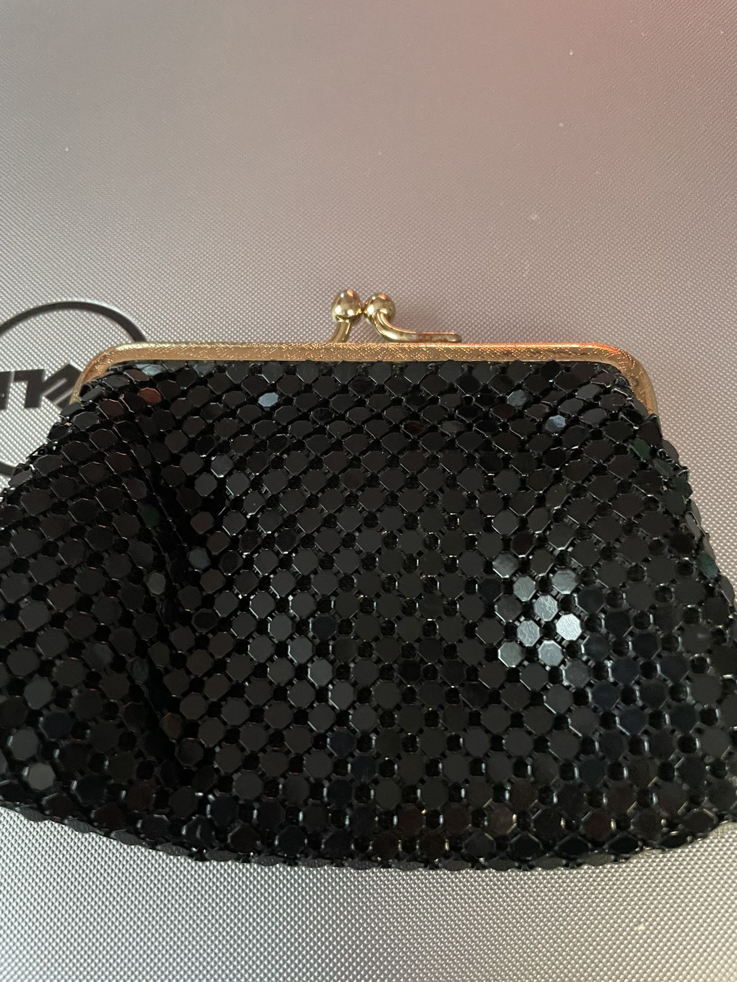 Vintage Whiting & Davis Black Coin Purse - photo 2