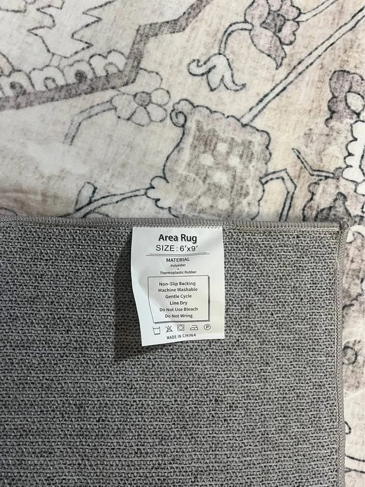 🌼 Brand New Beige Floral 6x9ft Area Rug image indicator(3)