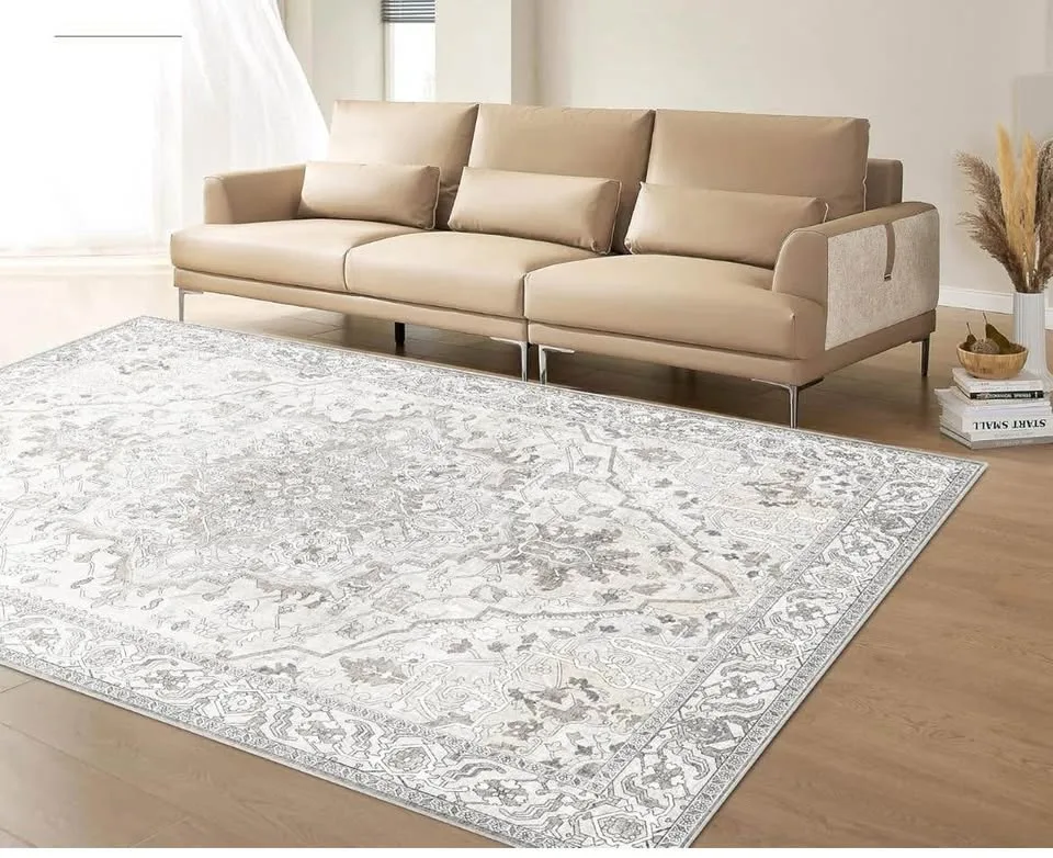 🌼 Brand New Beige Floral 6x9ft Area Rug image indicator(5)