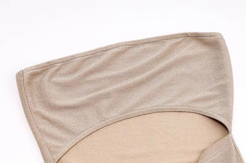 Strapless Cut Out High Slit Bodycon Dress Sz S image indicator(8)