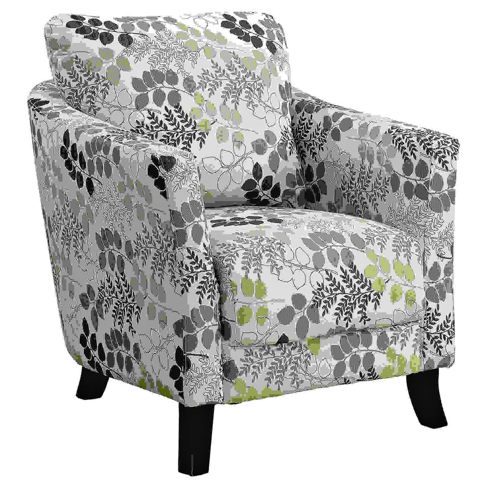 NEW - Accent Chair - Earth Tone Floral Fabric