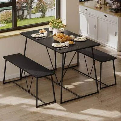 Bestier 47.5 inch Wood Dining Table Set for 4 image indicator(3)