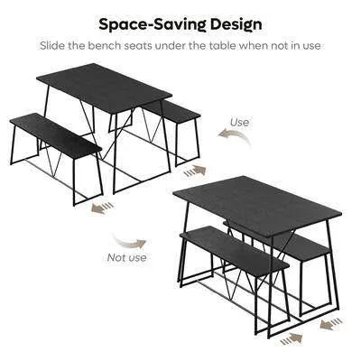 Bestier 47.5 inch Wood Dining Table Set for 4 image indicator(7)
