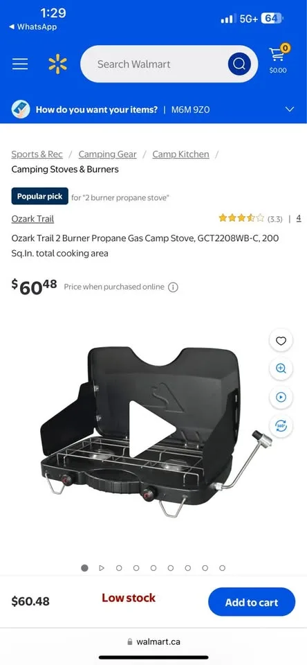 Ozark Trail 2 Burner Propane Gas Camp Stove image indicator(2)