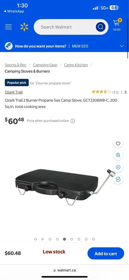 Ozark Trail 2 Burner Propane Gas Camp Stove image indicator(5)