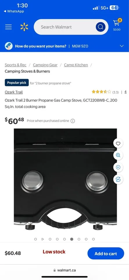 Ozark Trail 2 Burner Propane Gas Camp Stove image indicator(6)