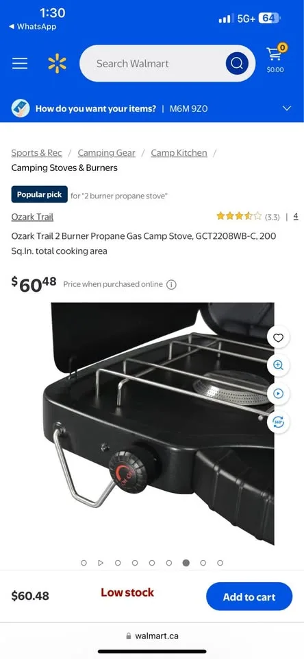 Ozark Trail 2 Burner Propane Gas Camp Stove image indicator(7)