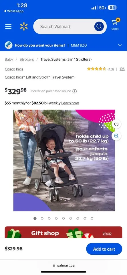 Cosco Kids™ Lift and Stroll™ Travel System image indicator(2)