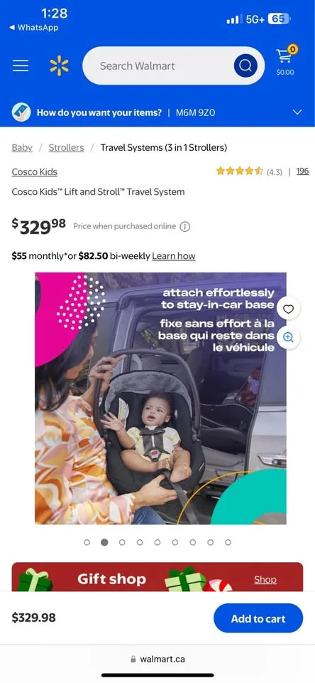 Cosco Kids™ Lift and Stroll™ Travel System image indicator(3)