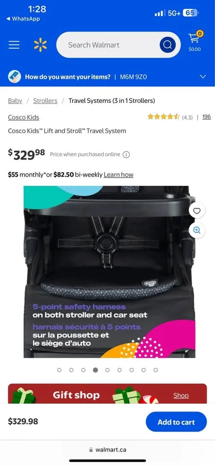 Cosco Kids™ Lift and Stroll™ Travel System image indicator(5)