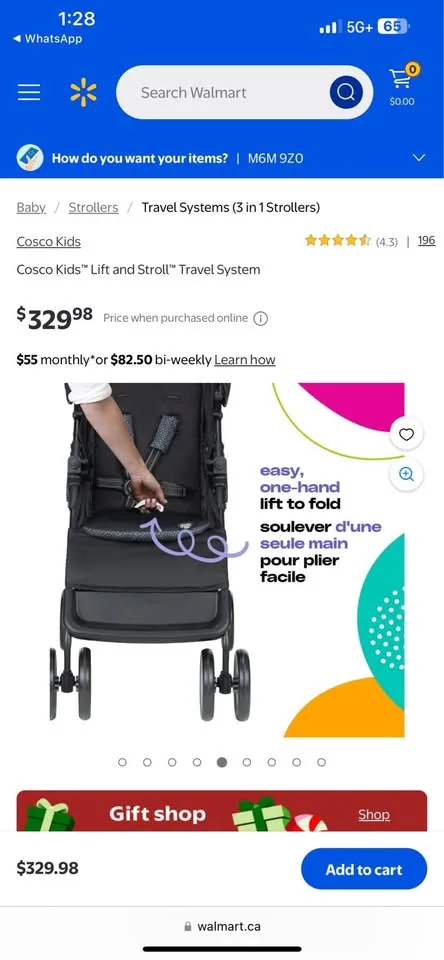 Cosco Kids™ Lift and Stroll™ Travel System image indicator(6)