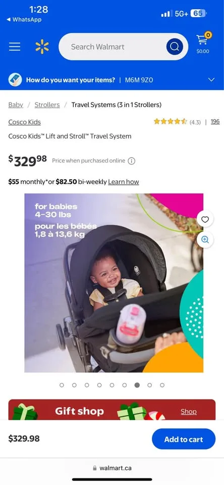 Cosco Kids™ Lift and Stroll™ Travel System image indicator(7)