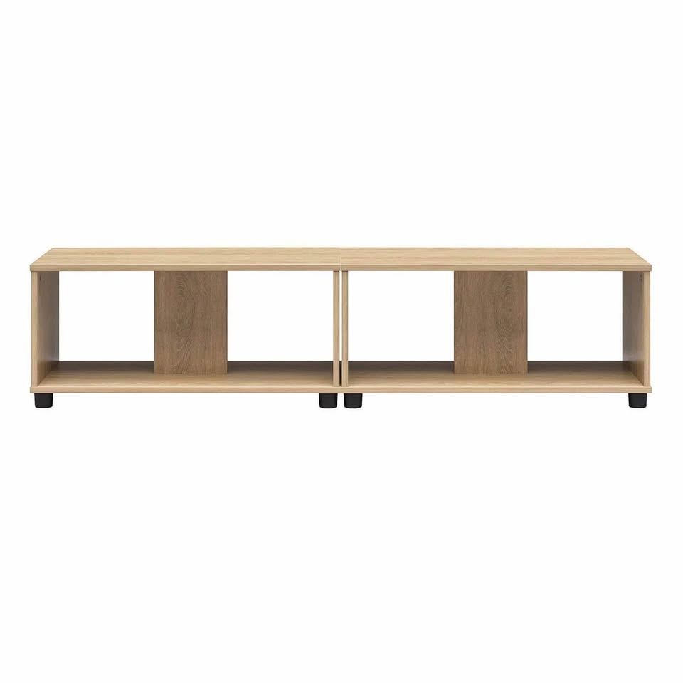 Mainstays TV Stand for TVs up to 70 inches, Natural - photo 2