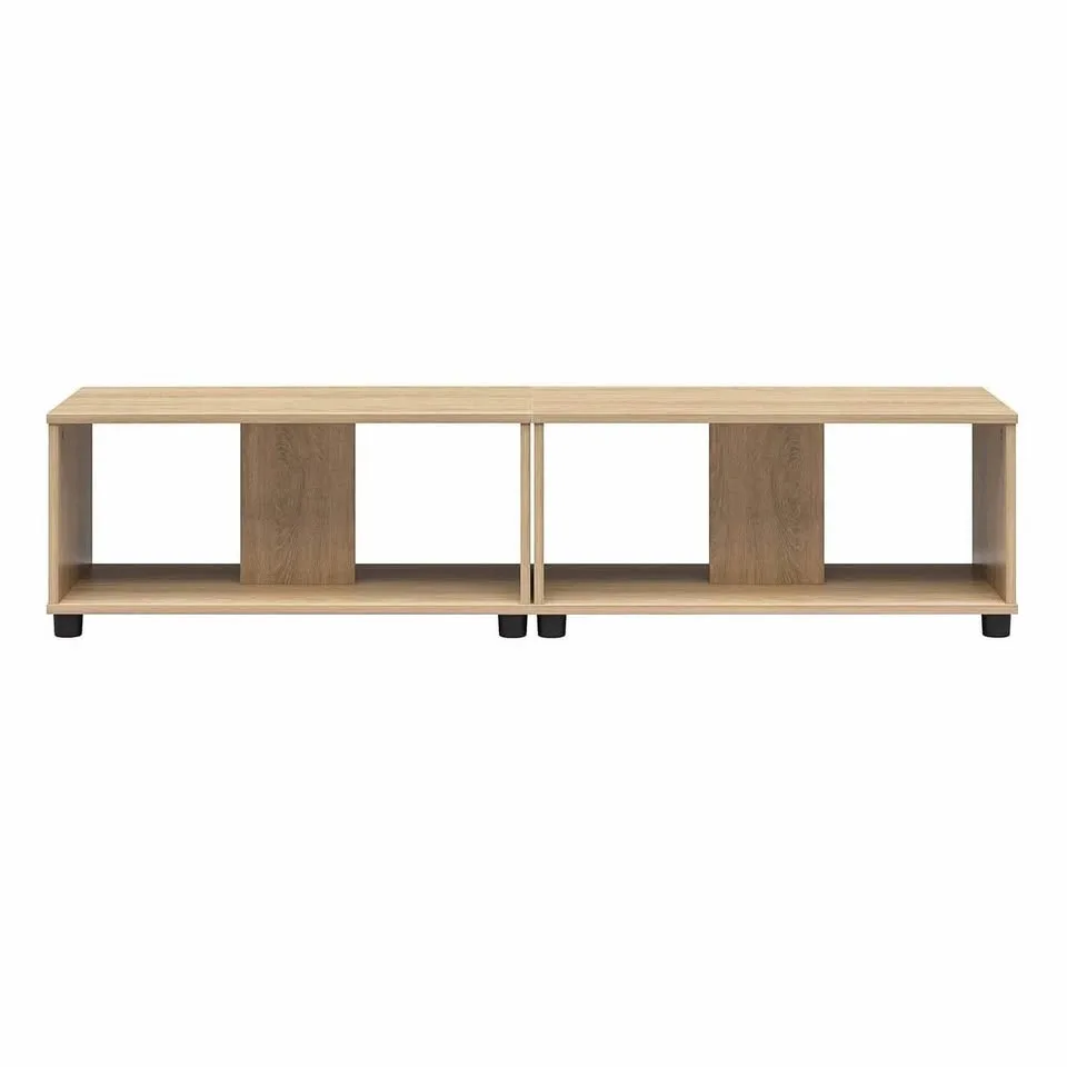 Mainstays TV Stand for TVs up to 70 inches, Natural image indicator(2)