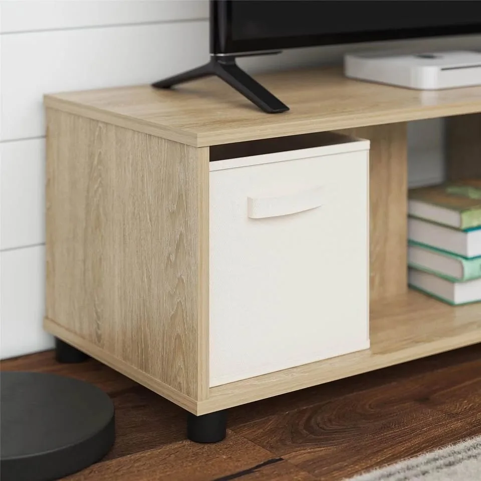 Mainstays TV Stand for TVs up to 70 inches, Natural image indicator(7)