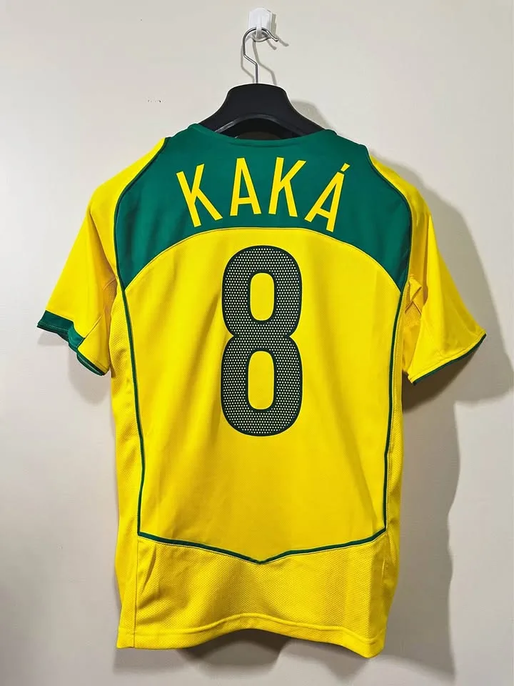 KAKA #8 HOME BRAZIL 2004 RETRO VERSION JERSEY Size Small thumbnail