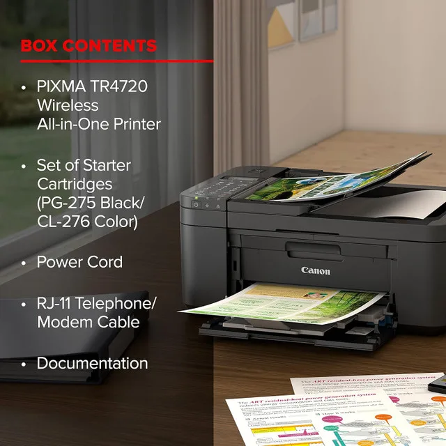 Canon Pixma TR4720 Wireless 4-in-1 Printer Brand New Full Ink image indicator(5)
