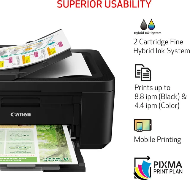 Canon Pixma TR4720 Wireless 4-in-1 Printer Brand New Full Ink image indicator(6)