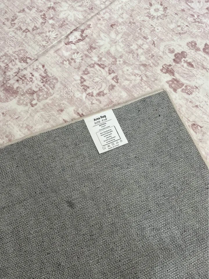 🌸🌸Brand New Pink Floral 5x8ft Rea Rug image indicator(3)